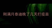 刚满月泰迪晚了几天打疫苗