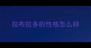 拉布拉多的性格怎么样