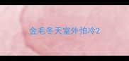 金毛冬天室外怕冷