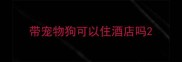 带宠物狗可以住酒店吗