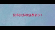 拉布拉多检疫费多少