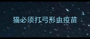 猫必须打弓形虫疫苗