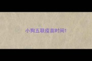 小狗五联疫苗时间