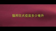 猫用狂犬疫苗多少毫升