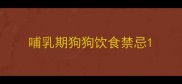 哺乳期狗狗饮食禁忌