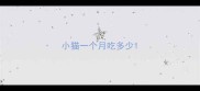 小猫一个月吃多少