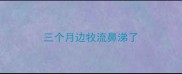 三个月边牧流鼻涕了