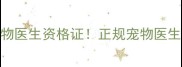 零基础也能考宠物医生资格证正规宠物医生培训学校全攻略