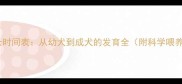小狗成长时间表从幼犬到成犬的发育全附科学喂养指南