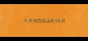 天津宠物美容师培训