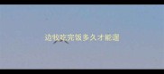 边牧吃完饭多久才能遛