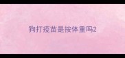 狗打疫苗是按体重吗