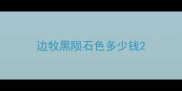 边牧黑陨石色多少钱
