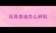 玩具泰迪怎么辨别