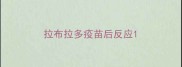 拉布拉多疫苗后反应