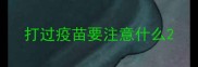 打过疫苗要注意什么