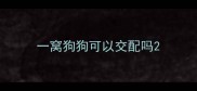 一窝狗狗可以交配吗