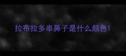 拉布拉多串鼻子是什么颜色