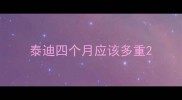 泰迪四个月应该多重