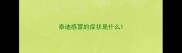 泰迪感冒的症状是什么
