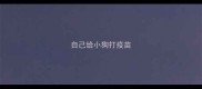 自己给小狗打疫苗