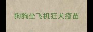 狗狗坐飞机狂犬疫苗
