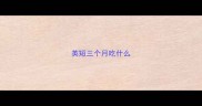 英短三个月吃什么