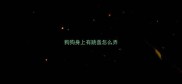 狗狗身上有跳蚤怎么弄