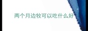 两个月边牧可以吃什么好