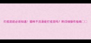 打疫苗前必须知道猫咪不洗澡能打疫苗吗附详细操作指南