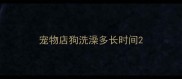 宠物店狗洗澡多长时间