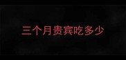 三个月贵宾吃多少