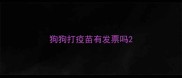 狗狗打疫苗有发票吗