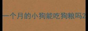 一个月的小狗能吃狗粮吗