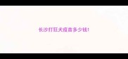 长沙打狂犬疫苗多少钱