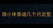 微小体泰迪几个月定型