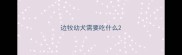 边牧幼犬需要吃什么
