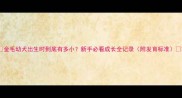 金毛幼犬出生时到底有多小新手必看成长全记录附发育标准