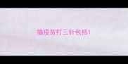 猫疫苗打三针包括