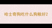 哈士奇狗吃什么狗粮好
