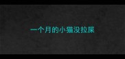一个月的小猫没拉屎