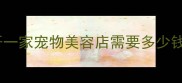 开一家宠物美容店需要多少钱