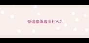 泰迪修眼睛用什么