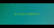 怎么把哈士奇管听话