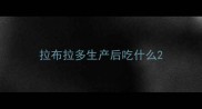 拉布拉多生产后吃什么