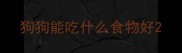 狗狗能吃什么食物好