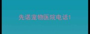 先诺宠物医院电话