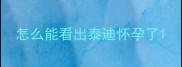 怎么能看出泰迪怀孕了