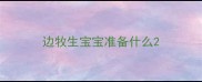 边牧生宝宝准备什么