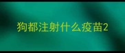 狗都注射什么疫苗